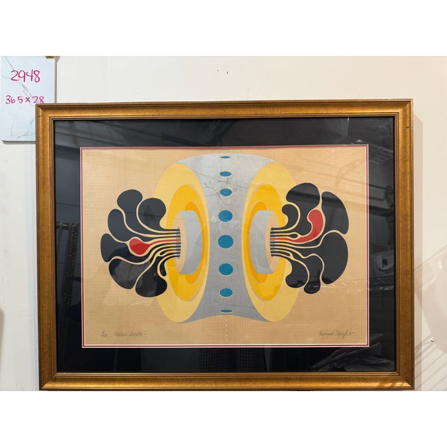 1970s Werner Pfeiffer Roller Coaster Signed Limited Edition 14/100 Abstract Framed Print For Sale - Image 11 of 11