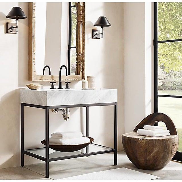 Restoration Hardware Hudson Metal Single Washstand | Chairish