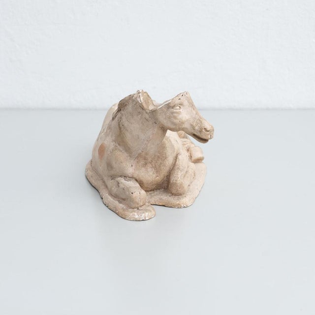 Cream Plaster Horse Figure, 1950s For Sale - Image 8 of 13