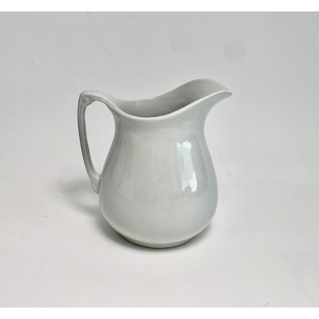 Early 20th Century English Ironstone White Pitcher For Sale - Image 5 of 9