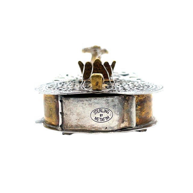 Mid 20th Century Netafim Sterling Silver 925 Filigree Judaica Spice Box Guitar For Sale - Image 10 of 10
