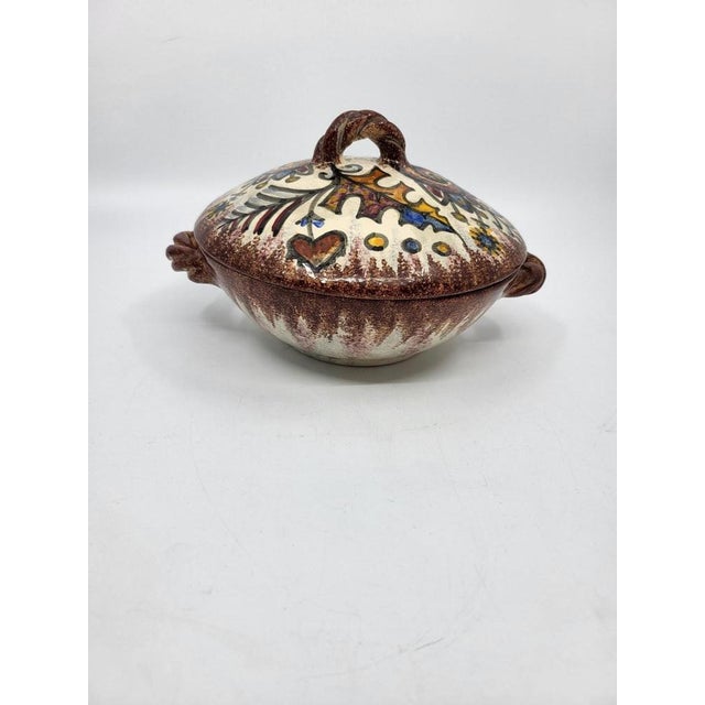 Vintage Art Deco Box in Ceramic by Paul Fouillen, France, 1930s For Sale - Image 12 of 12