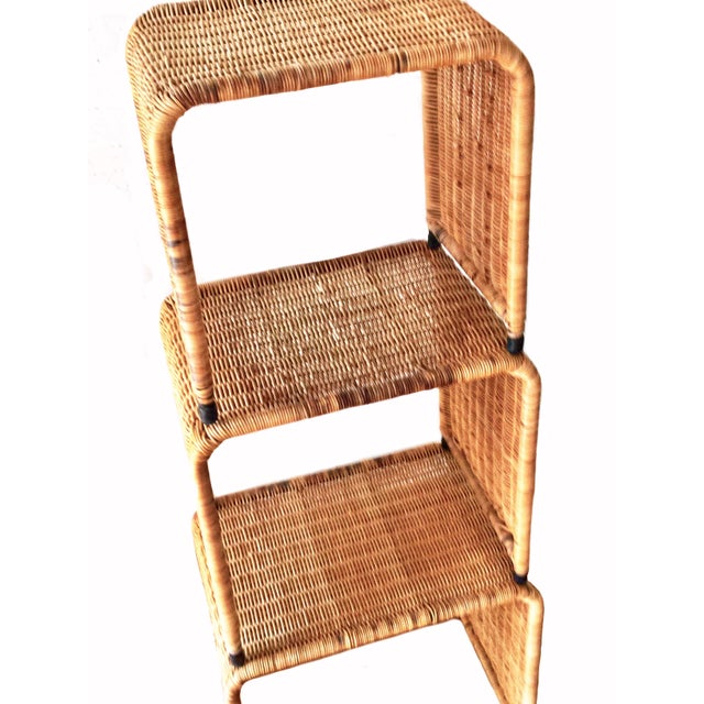 Wood 1960s Vintage Franco Albini Style Waterfall Nesting Side Tables For Sale - Image 7 of 7