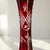 Boho Chic Antique Bohemian Glass Vase with Wheel-Cut Ruby, 1950 For Sale - Image 3 of 6
