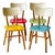 Vintage Dining Chairs from Ton, 1950, Set of 4 For Sale