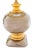 Golden and Silver Luster Glazed Ceramic Ball Table Lamps, 1960s, Set of 2 For Sale - Image 3 of 7