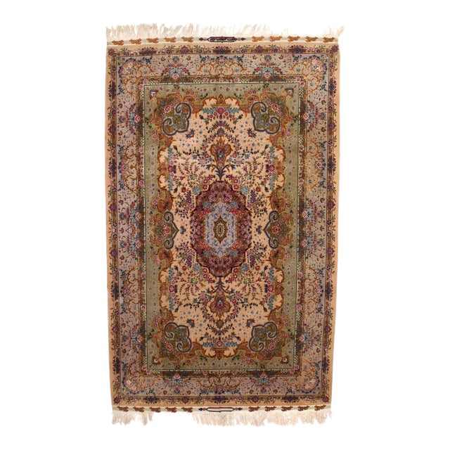 Extremely Fine Persian Tabriz Signed by Master Weaver Rug 6'5" X 10’7" For Sale