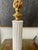 Stone Vintage Column and Brass on Italian Marble Lamp For Sale - Image 7 of 10
