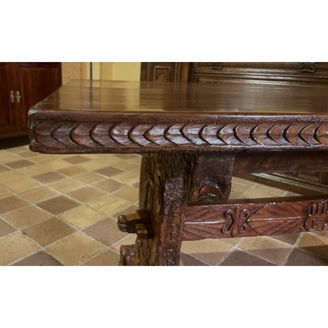 16th Century Renaissance Italian Walnut Table, Florence For Sale - Image 5 of 16