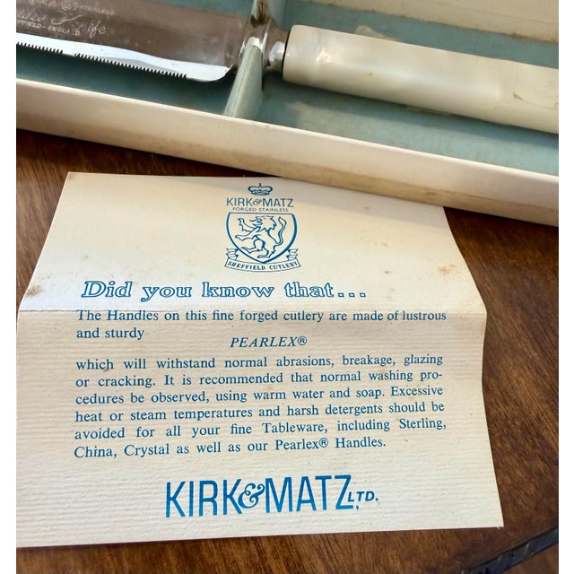 Mid 20th Century Bride’s Knife by Kirk Matz Sheffield w/ Box For Sale - Image 4 of 12