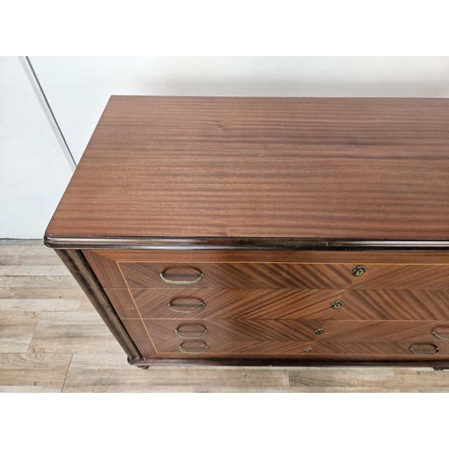 1980s Vintage Chest of Drawers in Rosewood and Maple, 1980 For Sale - Image 5 of 18