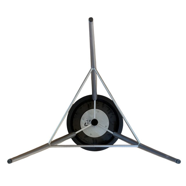 Silver Set of Three 1980s Postmodern "Alice" Bar Stools by Claudio Nardi for Zeus, Italy For Sale - Image 8 of 11
