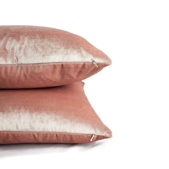 Trend Fabrics Cherry Blossom Shiny Velvet Pillow Cover For Sale In Portland, OR - Image 6 of 8