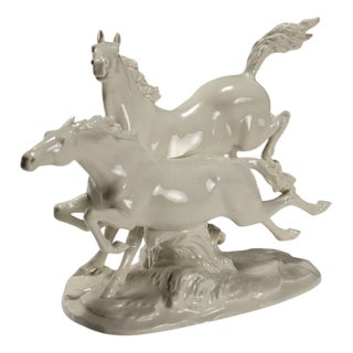 Porcelain Horse Group from Hutschenreuther For Sale