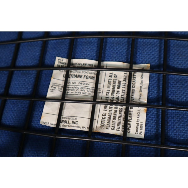 Metal Mid Century Knoll Bird Ottoman Designed by Harry Bertoia Boucle Fabric Knoll Space Age Modern Retro 60's 50's Wire Frame For Sale - Image 7 of 10