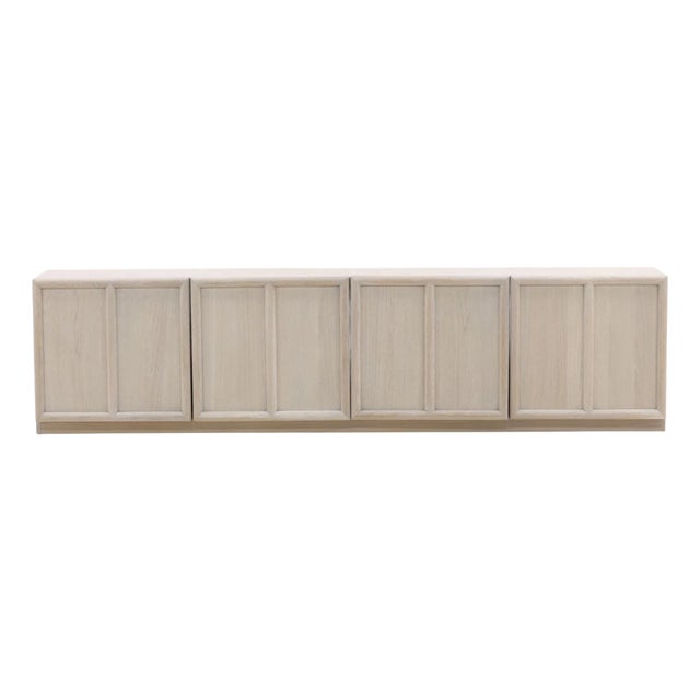 Simple Blond Extended Sideboard Credenza For Sale
