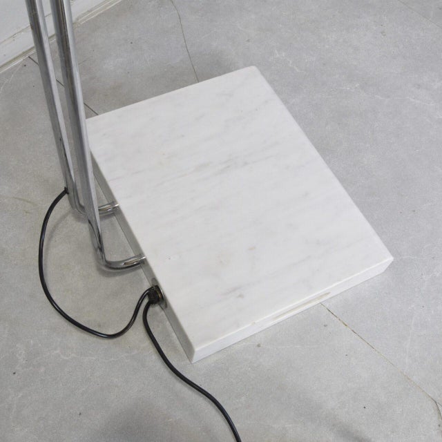 Gesto Terra Arc Floor Lamp in Marble and Chromed Metal by Bruno Gecchelin for Skipper, 1970s For Sale - Image 9 of 10