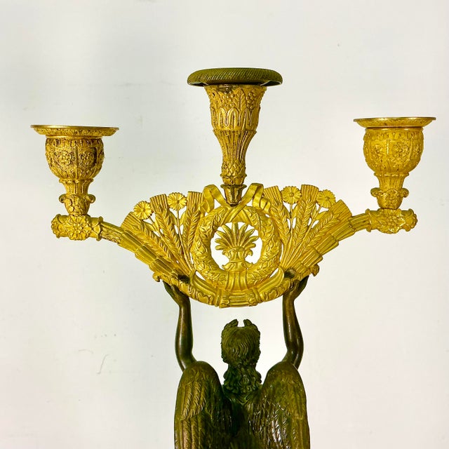 Early 19th C. Antique French Empire Pierre-Philippe Thomire Winged Nike Victory Candelabras - A Pair, Attributed For Sale - Image 15 of 18