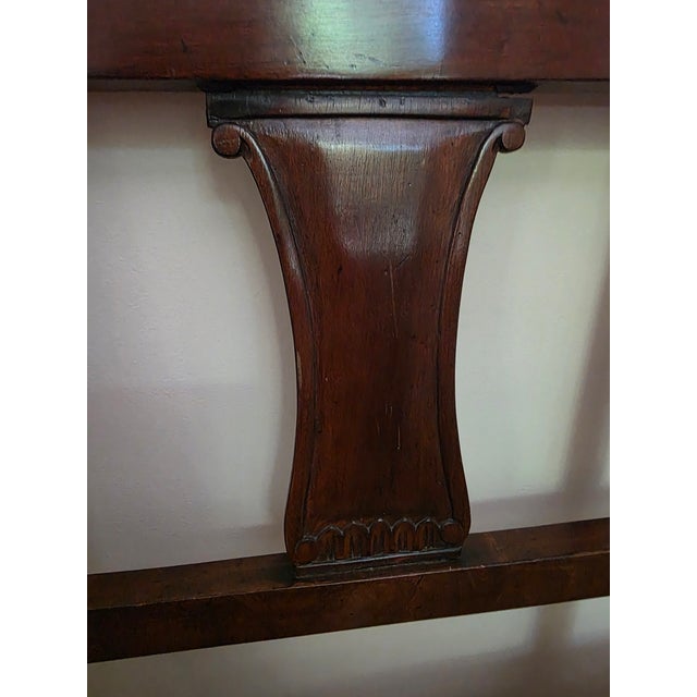 Wood 1940s Italian Biedermeier Style Caned Bench With Custom Cushion For Sale - Image 7 of 14