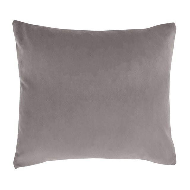 Handcrafted pillows fashioned with Velvet in Gray fabric on the front and back. Meticulously crafted with serged interior...