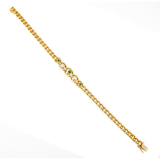 Gender: Ladies Metal Type: 18K Yellow&nbsp;Gold Length: 8.00 inches Width: 9.35 mm Weight: 23.16 grams Unisex Handmade 18K...