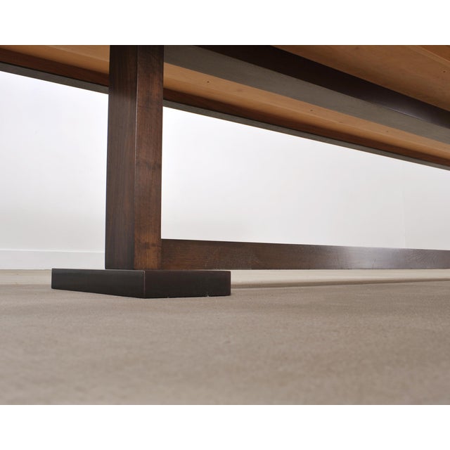 Monumental Ferrell+Mittman Modern Trestle Dining Table 13 Ft For Sale - Image 10 of 18