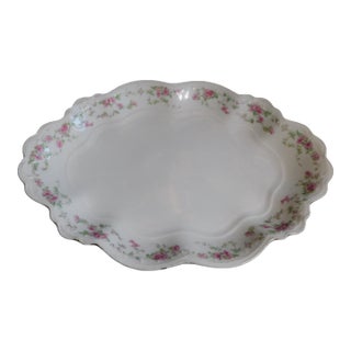 Late 18th Century Mz Austria Altrohlau Antique Oval Serving Platter For Sale
