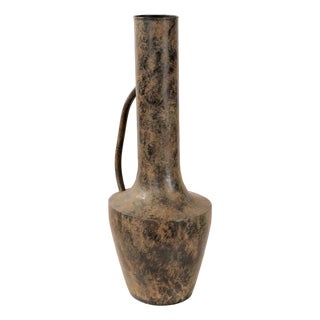 Long Neck Strata Vase with Handle For Sale
