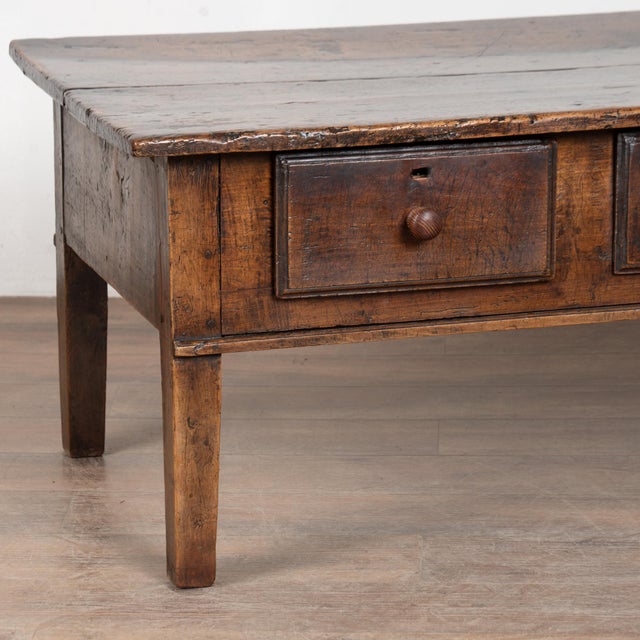 ​​​​​​​19th-Century French Three Drawer Walnut Coffee Table For Sale - Image 10 of 17