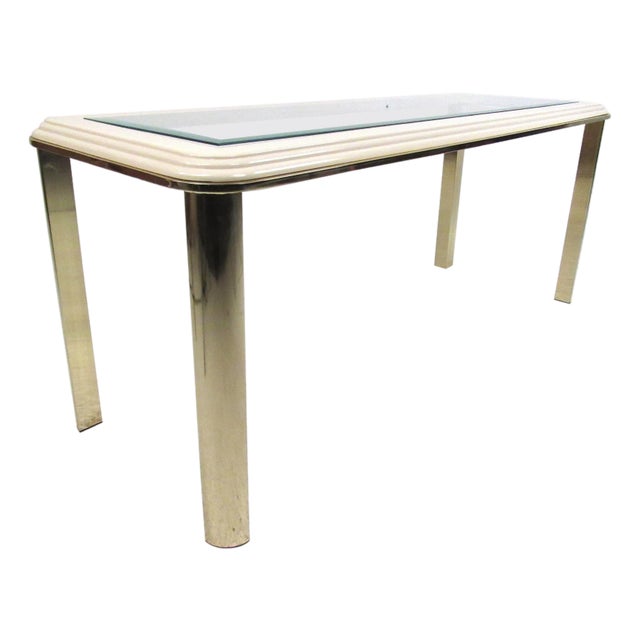 1970s Mid-Century Lacquered Sofa Table by Design Institute of America For Sale