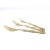 20th C Hollywood Regency Bronze Faux Bamboo Utensil Place Settings for Two - 16 Pieces Cutlery For Sale - Image 9 of 11