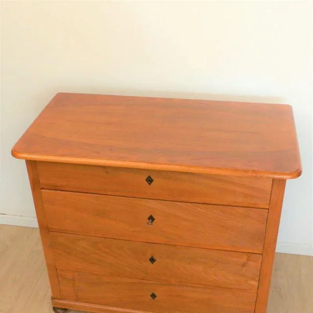 Antique Biedermeier Chest of 4 Drawers For Sale - Image 6 of 11