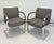 Metal A Pair of Vintage Flat Bar Chrome Cantilever Chairs in the Manner of Mies Van Der Rohe For Sale - Image 7 of 12