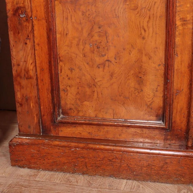 English Burr Walnut Dresser Base For Sale - Image 4 of 16