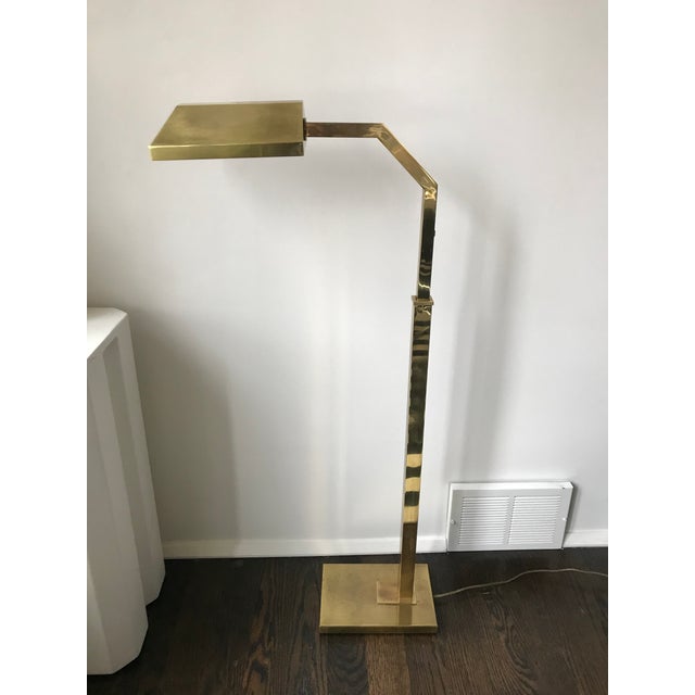 Mid-Century Modern 1970s Chapman Brass Pharmacy Lamp For Sale - Image 3 of 11