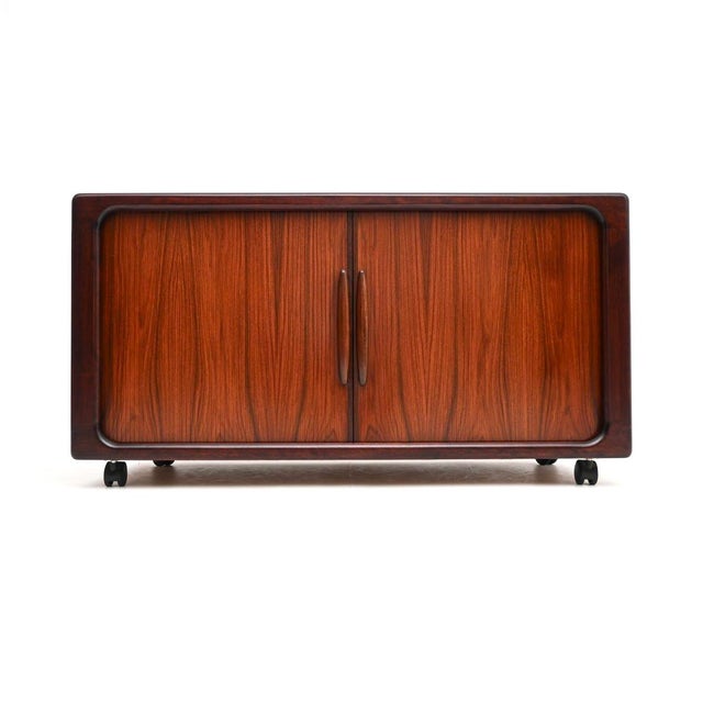 Vintage Danish Tambour Door Cabinet from Dyrlund, 1970s For Sale - Image 6 of 15