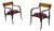 Edward Wormley, Alexandria Armchairs, Mahogany, Walnut, United States, 1960s For Sale