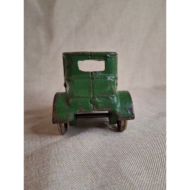 Antique Arcade Cast Iron Ford Model T Coupe Green Toy Car 5" Freeport Ill 1920s For Sale - Image 4 of 18