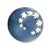 Blue ceramic bowl. This is a beautiful, large ceramic hand-made decorative bowl featuring a blue glaze with a cream maple...
