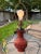 Ceramic Antique Chinese Cinnabar Lamp For Sale - Image 7 of 7