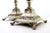 Silver Candlesticks with Turned and Engraved Stems and Claw-Shaped Feet, Set of 2, in Very Good conditions. Designed 1920...