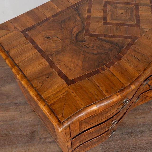 Late 18th Century Late 18th Century German Rococo Inlaid Chest of Three Drawers For Sale - Image 5 of 15