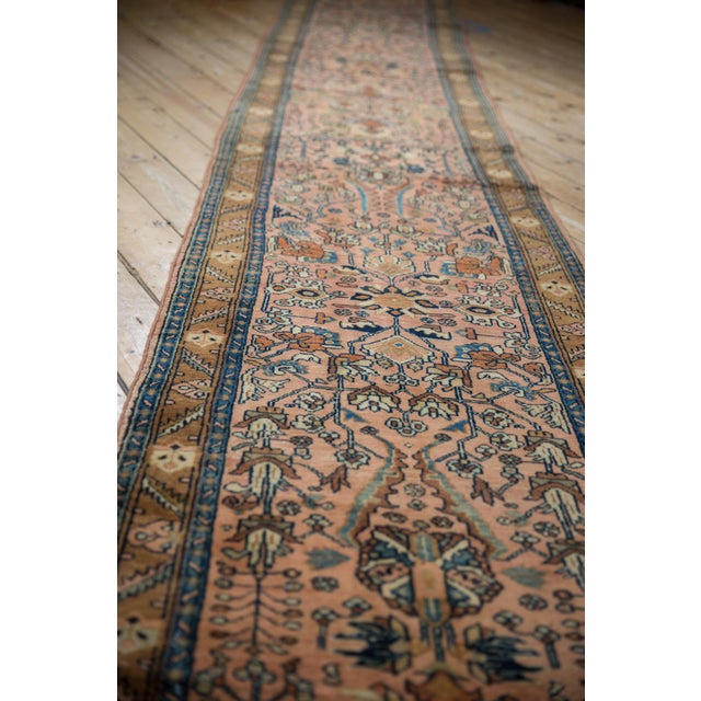 1950s Vintage Persian Lilihan Vinery Floral Wool Runner For Sale - Image 11 of 14