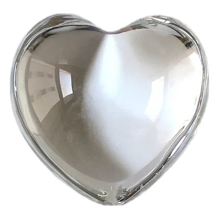 Baccarat French Crystal Heart Paperweight Decorative Object For Sale