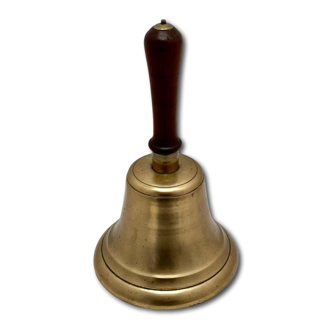 Unusually Very Large Size Antique American Brass Schoolhouse Bell - Circa Mid 19th Century For Sale - Image 13 of 18