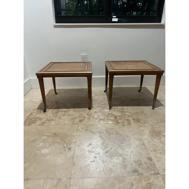 1950s Pair of Mid Century Modern Low Profile End Tables Chairish