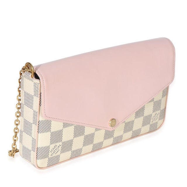 Contemporary Rose Damier Azur Felicie Pochette For Sale - Image 3 of 8