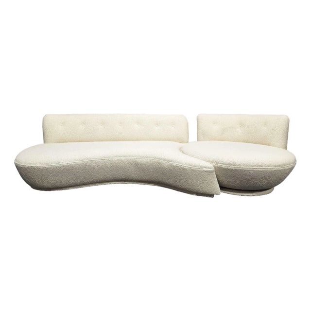 Mid 20th Century Sofa and Swivel Chair, Attributed to Vladimir Kagan For Sale