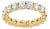 14K Yellow Gold 3.00 Cttw Shared Prong Set Round Cut Diamond Eternity Band (J-K Color, VS1-VS2 Clarity) - Ring Size 6 For Sale