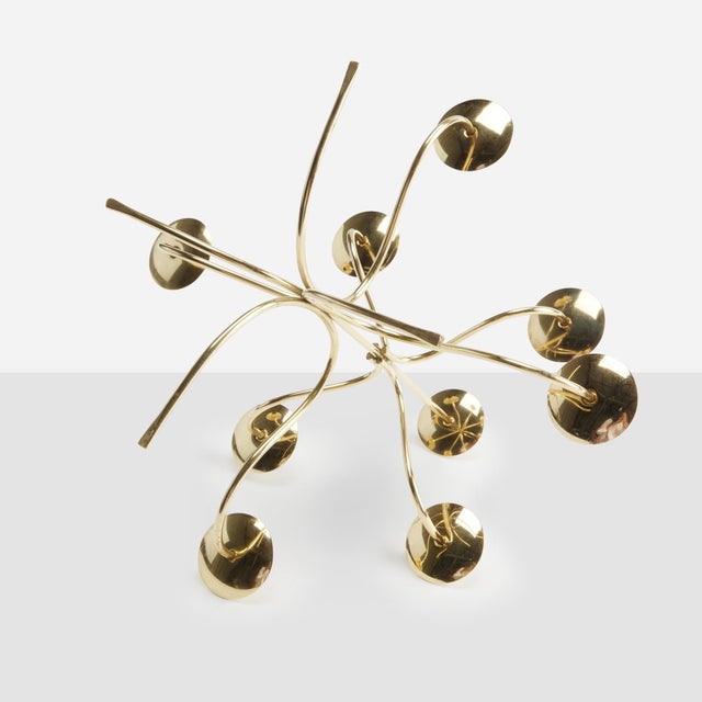 1940s Polished Brass Candelabra by Josef Frank for Svenskt Tenn For Sale - Image 5 of 13